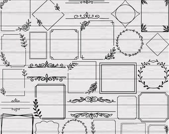 Classic Frames Svg Bundle, Labels Svg, Label Borders Svg, Decorative Frames Svg, Decorative Elements Svg, Vintage Frames Svg, Frame Svg,Png