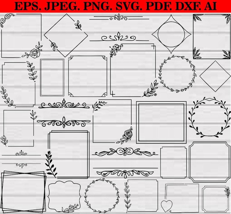 Classic Frames Svg Bundle, Labels Svg, Label Borders Svg, Decorative ...