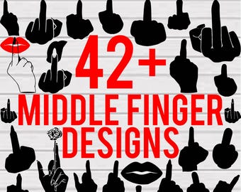 Mega Middle Finger Svg Bundle, Middle Finger Clipart, Middle Finger Cut File For Circut, Skeleton Middle Finger Svg, Finger Sign Svg,Png,Pdf