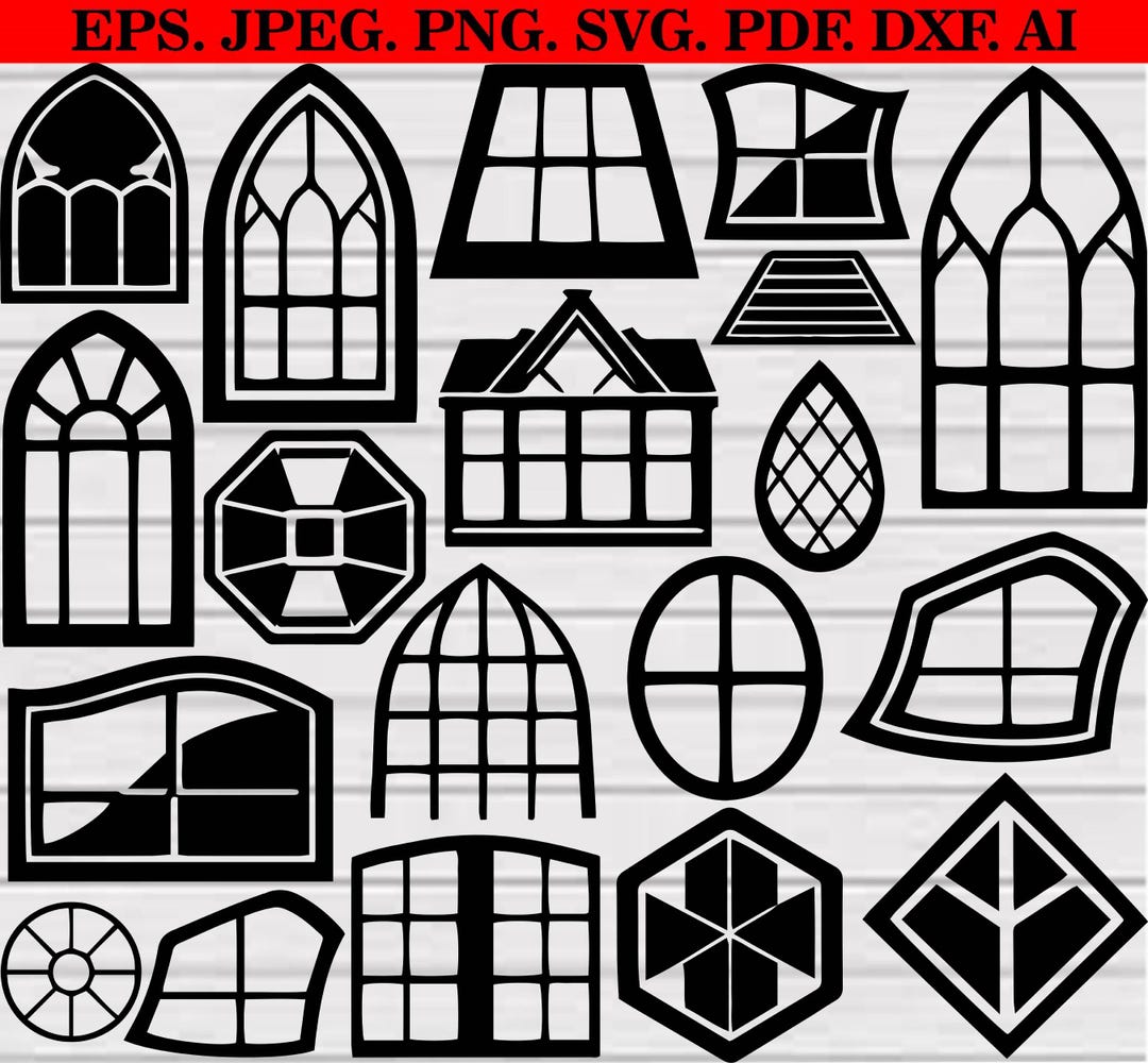 Window Svg Bundle, Window Png Bundle, Window Frame Svg, Vintage Window ...