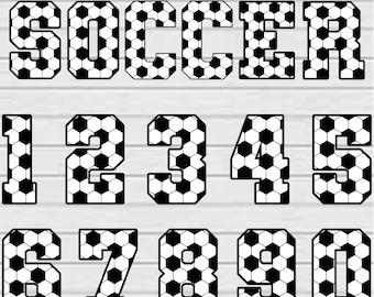 Soccer Svg Bundle, Soccer Numbers Svg, Varsity Soccer Numbers Svg, Sport Numbers Svg, Soccer Sports Ball Numbers Svg, Soccer Numbers Png,Eps
