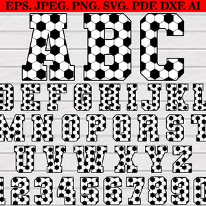 Soccer Font Svg Bundle, Soccer Alphabets Svg, Soccer Letters and Numbers Svg, Football Alphabets Svg, Football Font Svg, Soccer Font Svg,Png