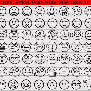 Emoji Face SVG Bundle,  Emoji Face PNG Bundle, Emoji Svg, Emoji Icons Svg, Emoji Everywhere Svg, Smiley Svg Bundle, Emoji Vector Svg,Png,Pdf