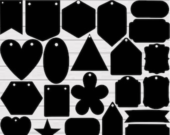Grundform SVG Bundle, Grundform Clipart, Tag svg, Namensschild svg, Banner svg, geometrische Grundform svg, Label svg, Rahmen svg. Formen svg