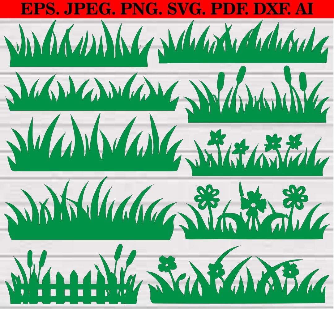 Grass Border Svg Bundle Grass Border Clipart Grass Border Cut Files grass-border-svg-bundle-grass-border-clipart-grass-border-cut-files