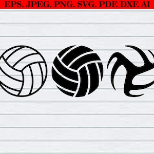 Volleyball Svg Bundle, Volleyball Clipart, Volleyball Cut File For Circut, Volleyball Outline Svg, Volleyball Silhouette, Sports Svg Bundle