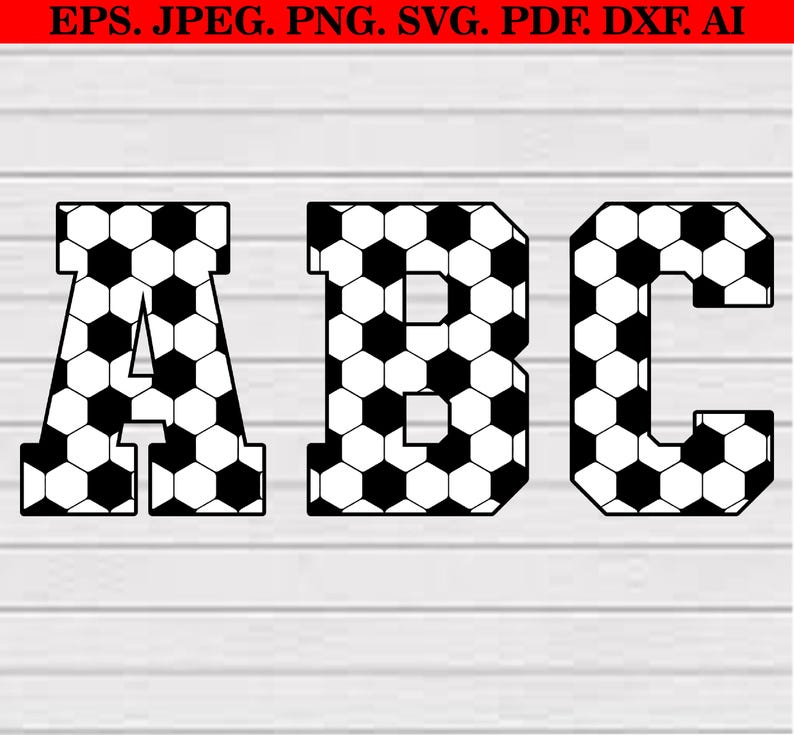 Soccer Box Letters Soccer Font Svg Bundle, Soccer Alphabets Svg, Soccer Letters and ...