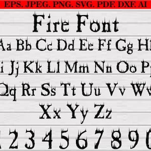 Fire Font Svg Bundle, Fire Flame Font Svg,  Cartoon Flame Font Svg, Burning Font Svg, Flame Alphabet Svg, Flame Fonts, Flame Font For Cricut