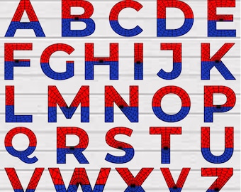 Spider Font SVG Bundle, Superhero Alphabet (Digital Download)