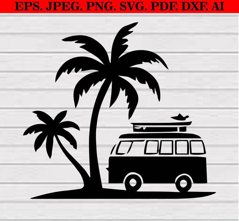 Palm Tree Svg Bundle, Beach Life Clipart Png, Tropical Silhouette Cut Files image 9
