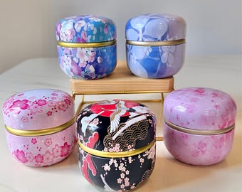 Latas de regalo de flor de cerezo japonesa, contenedores herméticos Sakura para té, dulces y refrigerios.