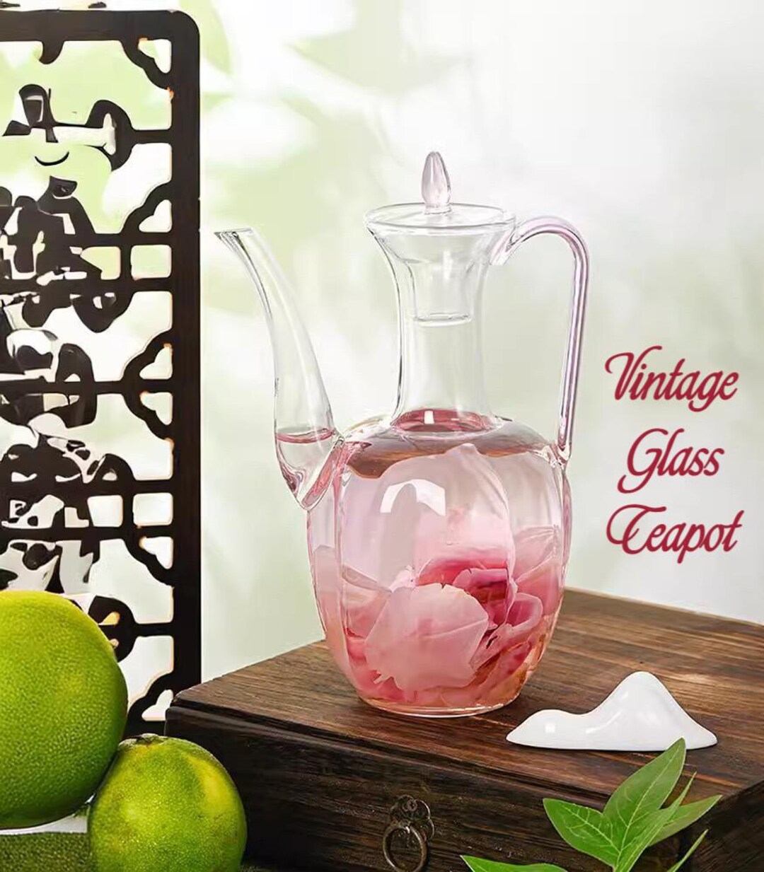 Glass Tea Set, Glass Teapot With Tea Cups, Vintage Afternoon Tea Set ...