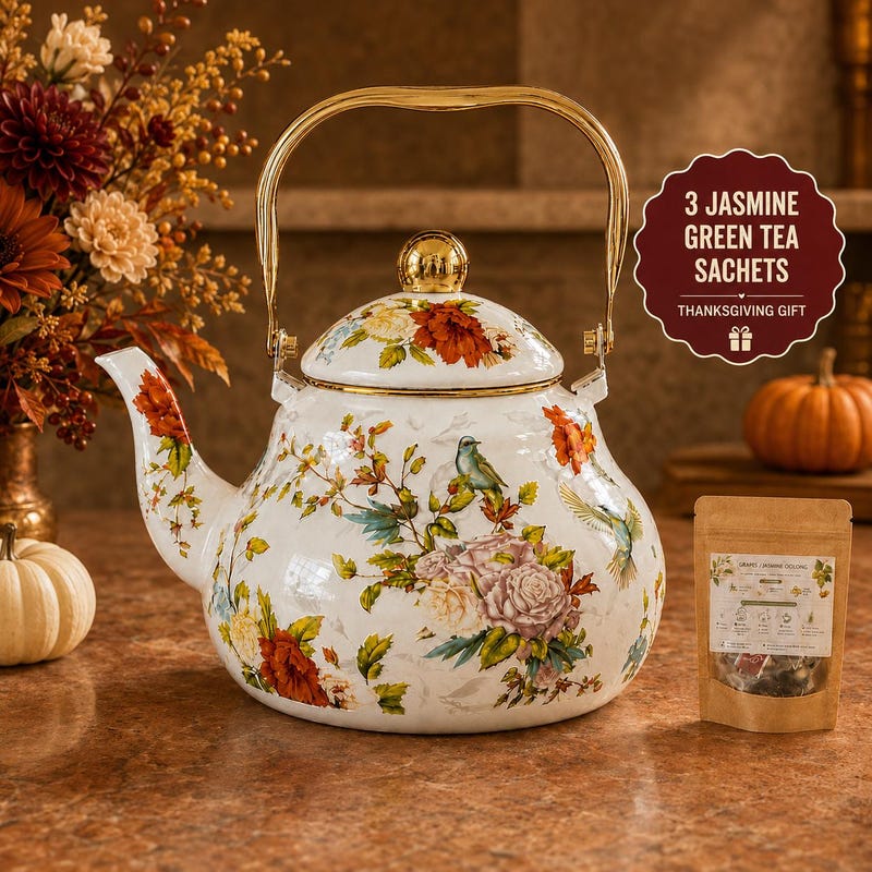 Pink Spring Tea Kettle Enamel Whistling Teapot - Etsy