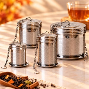Infusor de té de hierbas, colador de malla extrafina de acero inoxidable para hojas sueltas