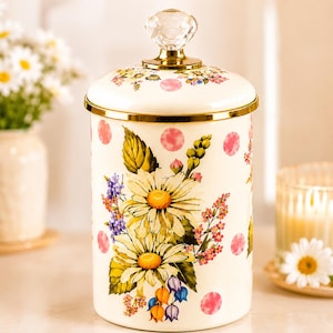 Vintage Flower Canister Sets - Etsy