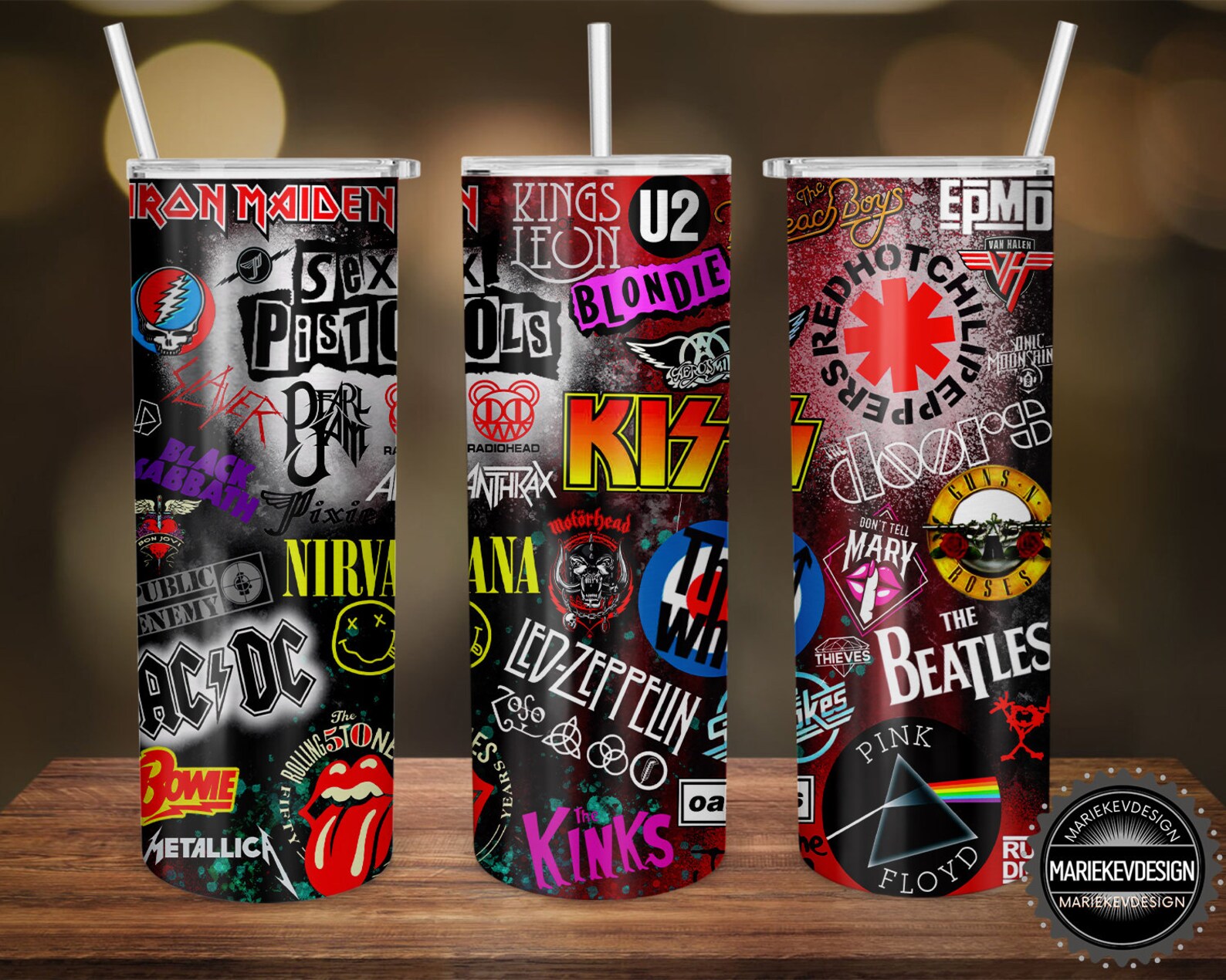 Rock Bands Tumbler Wraps Digital Tumbler Designs Popular Etsy Australia