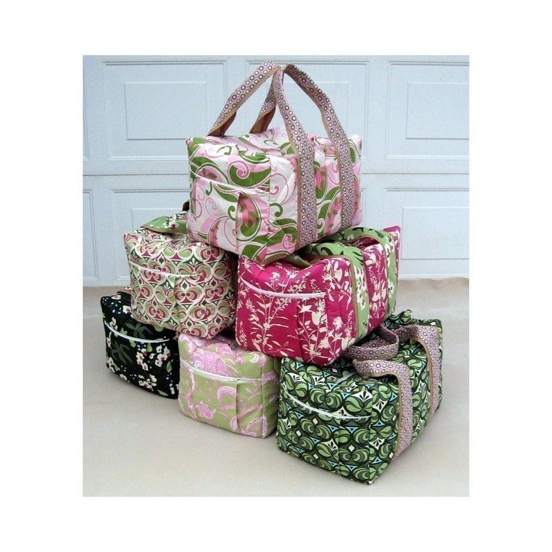 joan and david quilted travel tote