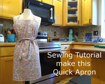 How to make quick reversible aprons