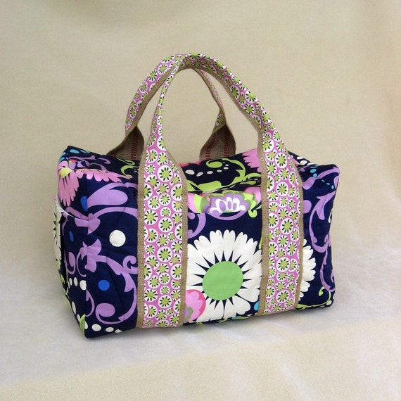 Mod Purple Weekender Duffel Travel Bag Made to order | Etsy