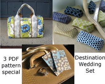 Destination Wedding Sewing Pattern Pack Special 3 PDF Patterns With Faster Luggage Tags