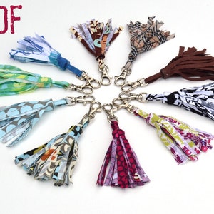 Instant download How to make Fabric Tassel Key Chains or Zipper Pulls
