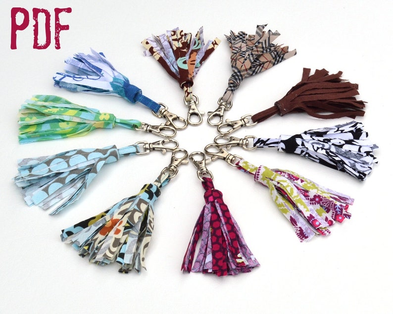 Instant download How to make Fabric Tassel Key Chains or Etsy