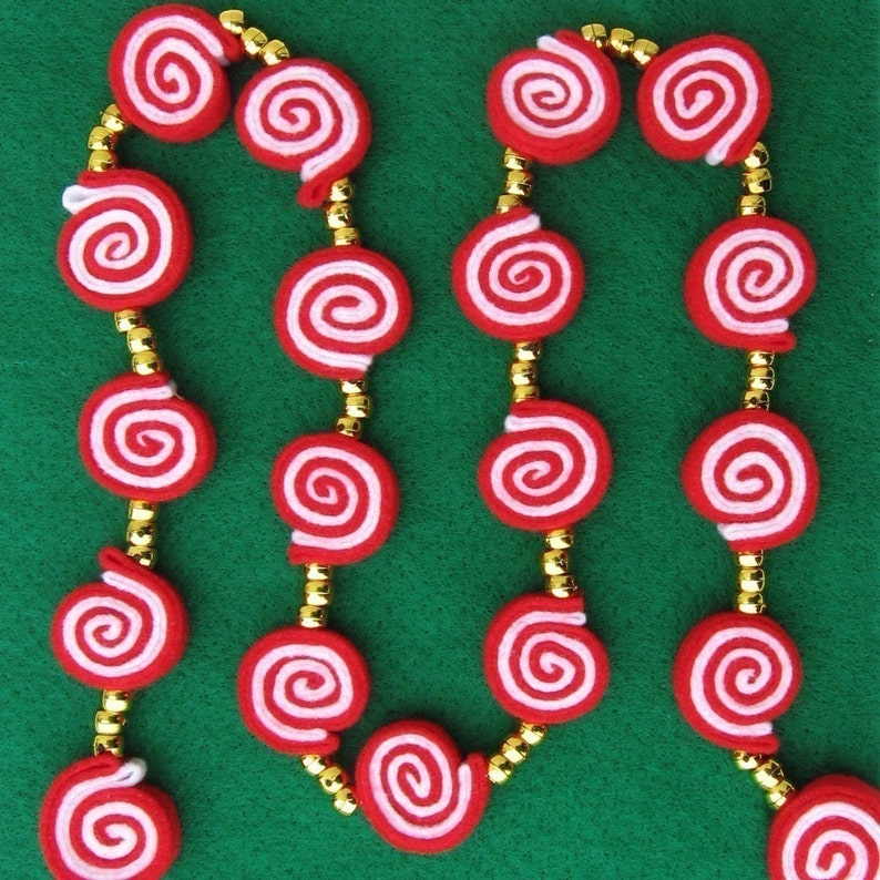 Craft Pattern PDF Felt Peppermint Garland image 3