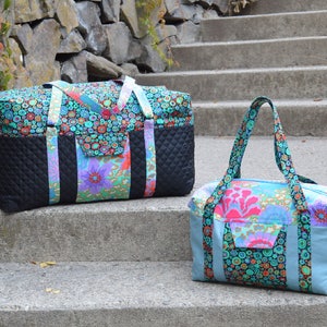 Hipster Duffel Sewing Pattern and Video Instruction Instant Download and Access