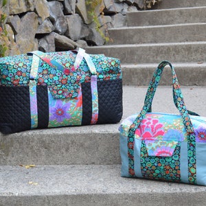 Hipster Duffel Sewing Pattern and Video Instruction Instant Download and Access image 1