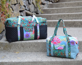 Hipster Duffel Sewing Pattern and Video Instruction Instant Download and Access