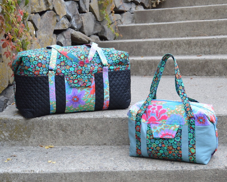 Hipster Duffel Sewing Pattern and Video Instruction Instant Download and Access image 1