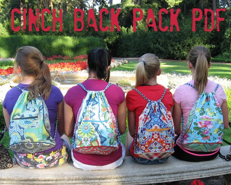 How to Make a Cinch Back Pack PDF Sewing Pattern image 3