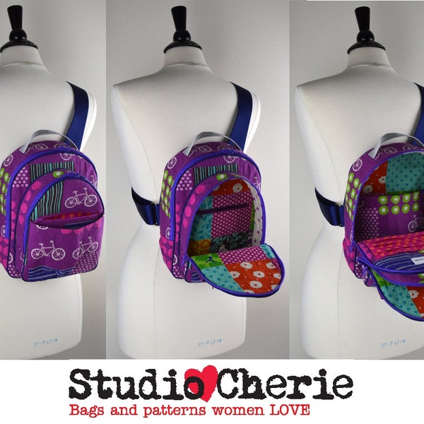 How to Make Sling Style Back Packs Instant  Download sewing pattern