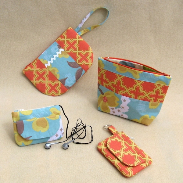 Zip Pouches A to S PDF Sewing Pattern Instant download