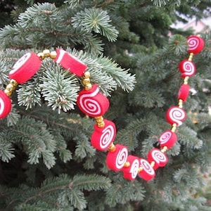 Craft Pattern PDF Felt Peppermint Garland image 1