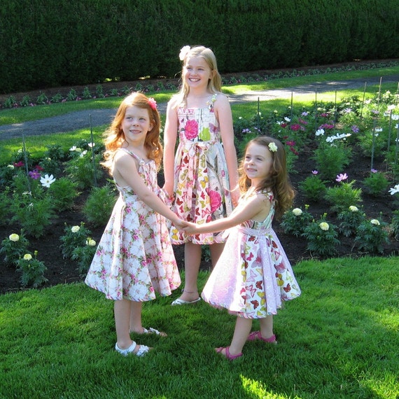 Girls Sun Dress Sewing Pattern PDF Full Circle Skirt Twirl Etsy Canada