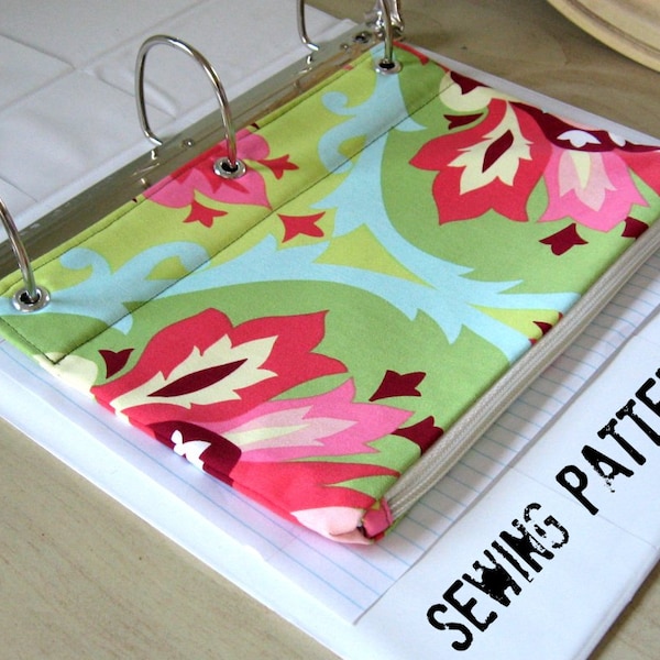 Zip Pouch for 3 ring binder PDF Sewing Pattern Instant download