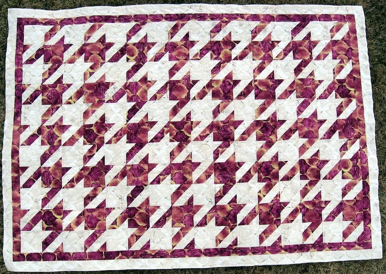 How to piece a houndstooth quilt PDF sewing pattern Instant Download image 2