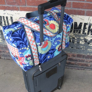 New Duffle Bag Pattern Carry on Sized Travel Duffle with Trolley Sleeve Instant Download sewing pattern image 1