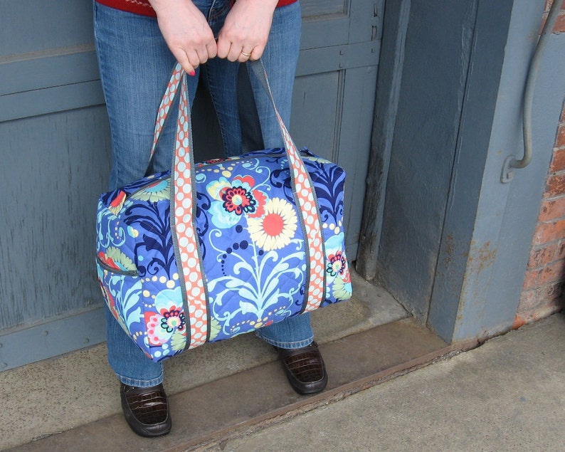 New Duffle Bag Pattern Carry on Sized Travel Duffle with Trolley Sleeve Instant Download sewing pattern image 3