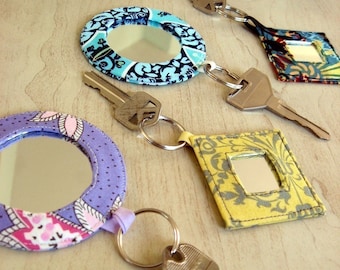 PDF Pocket Mirror Mirrored Keyrings sewing craft pattern