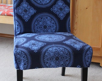 Blue slipcover for IKEA Henriksdal dining chair