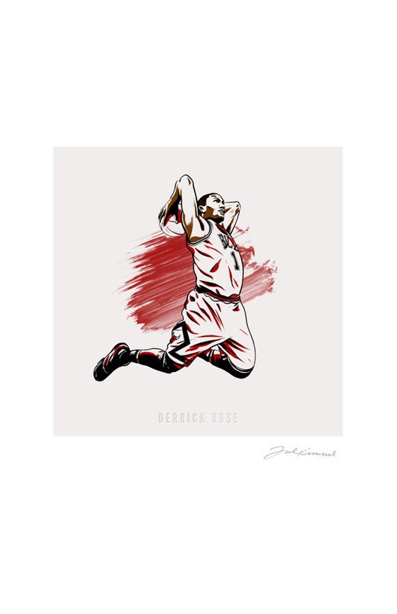 Derrick Rose Chicago Bulls Autographed RP 4x6 5x7 8x10 