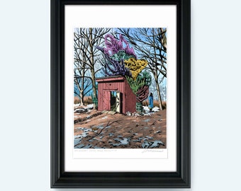 And Winter’s Dregs Made Desolate - Giclée print of the illustration by Joel Kimmel | Winter Illustration |