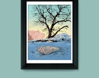 The Pouring of Eternal Light - Giclée print of the illustration by Joel Kimmel | Winter Painting |