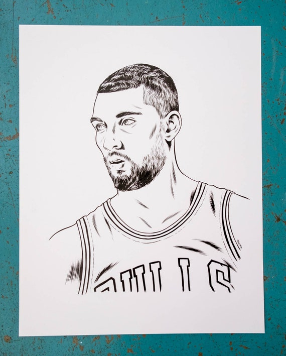 How to draw Zach LaVine face