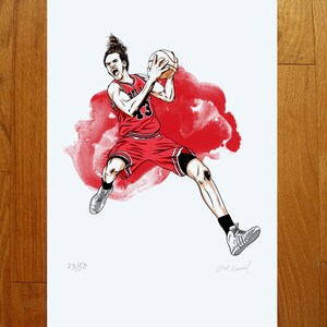 Joakim Noah Chicago Bulls Illustrated Print image 3