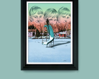 Fade Away - Giclée print of the illustration by Joel Kimmel | Winter Painting |