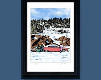 Ginny - Giclée print of the illustration by Joel Kimmel | Winter Painting |