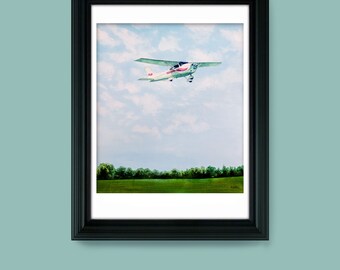 Cessna 172  - Original painting for Flying Magazine by Joel Kimmel | Watercolour Painting |